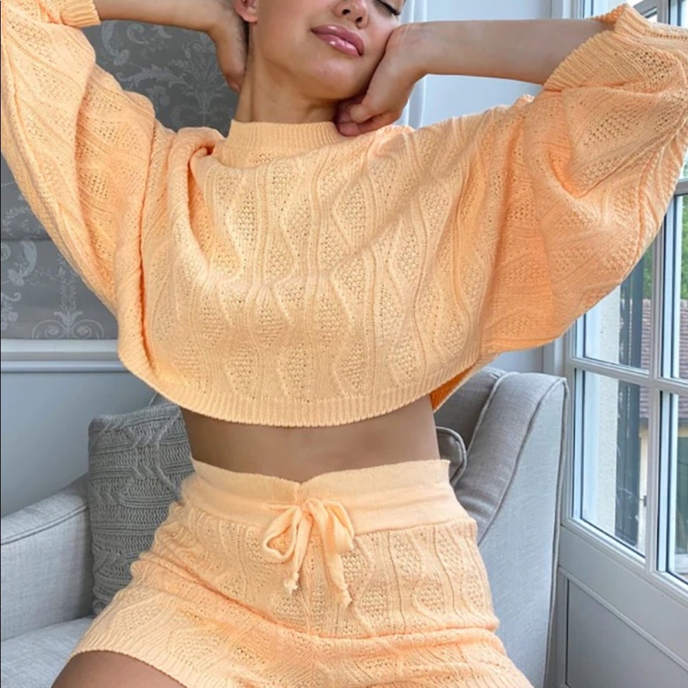 knitted two piece set